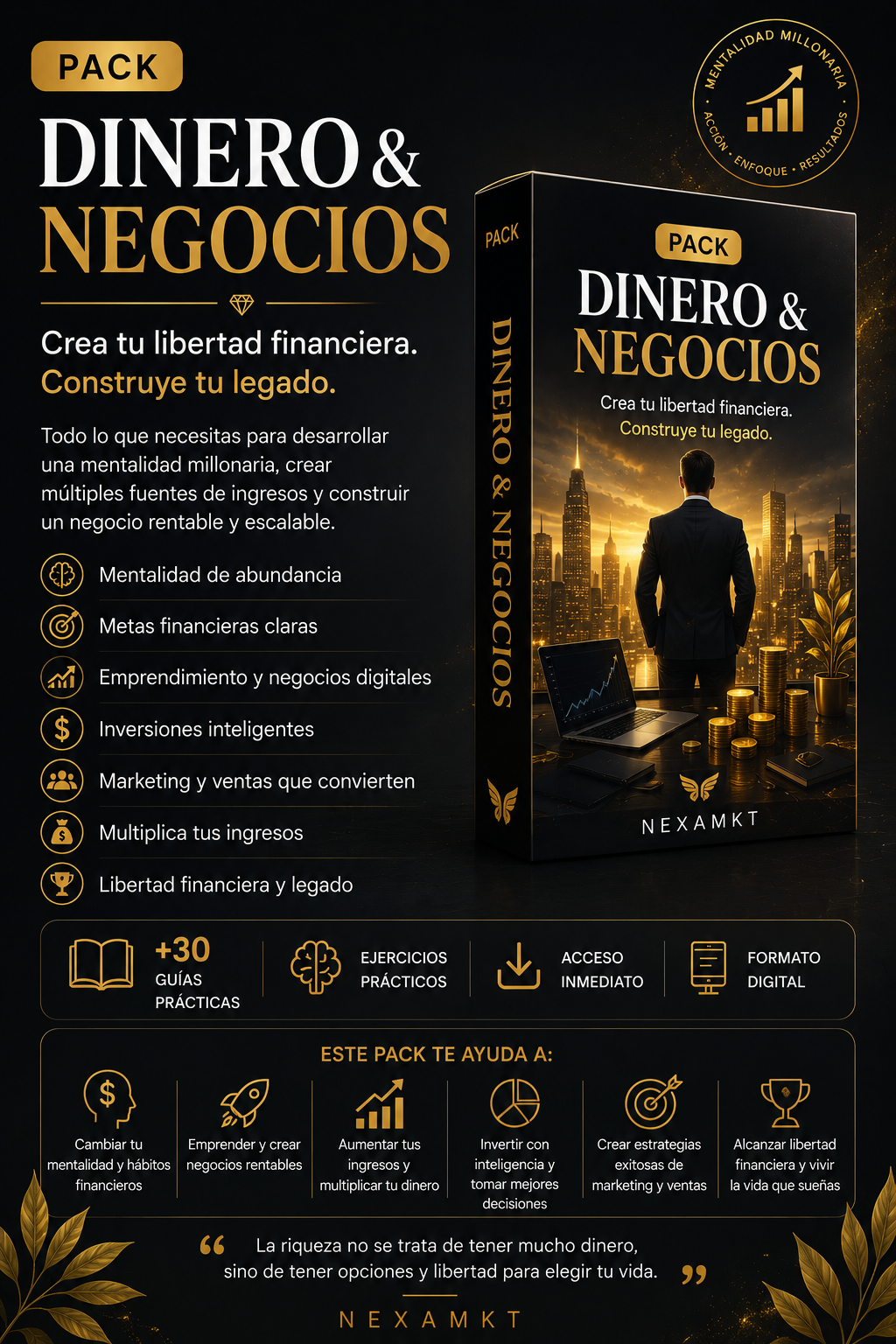 PACK DINERO Y NEGOCIOS 🔥 Acceso inmediato • Más de 20 recursos digitales • Disponible por tiempo limitado a $9.990