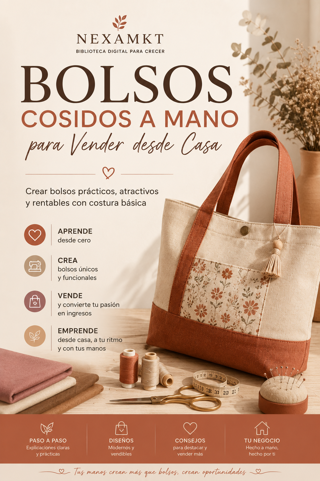 👜 Bolsos Cosidos a Mano para Vender desde Casa