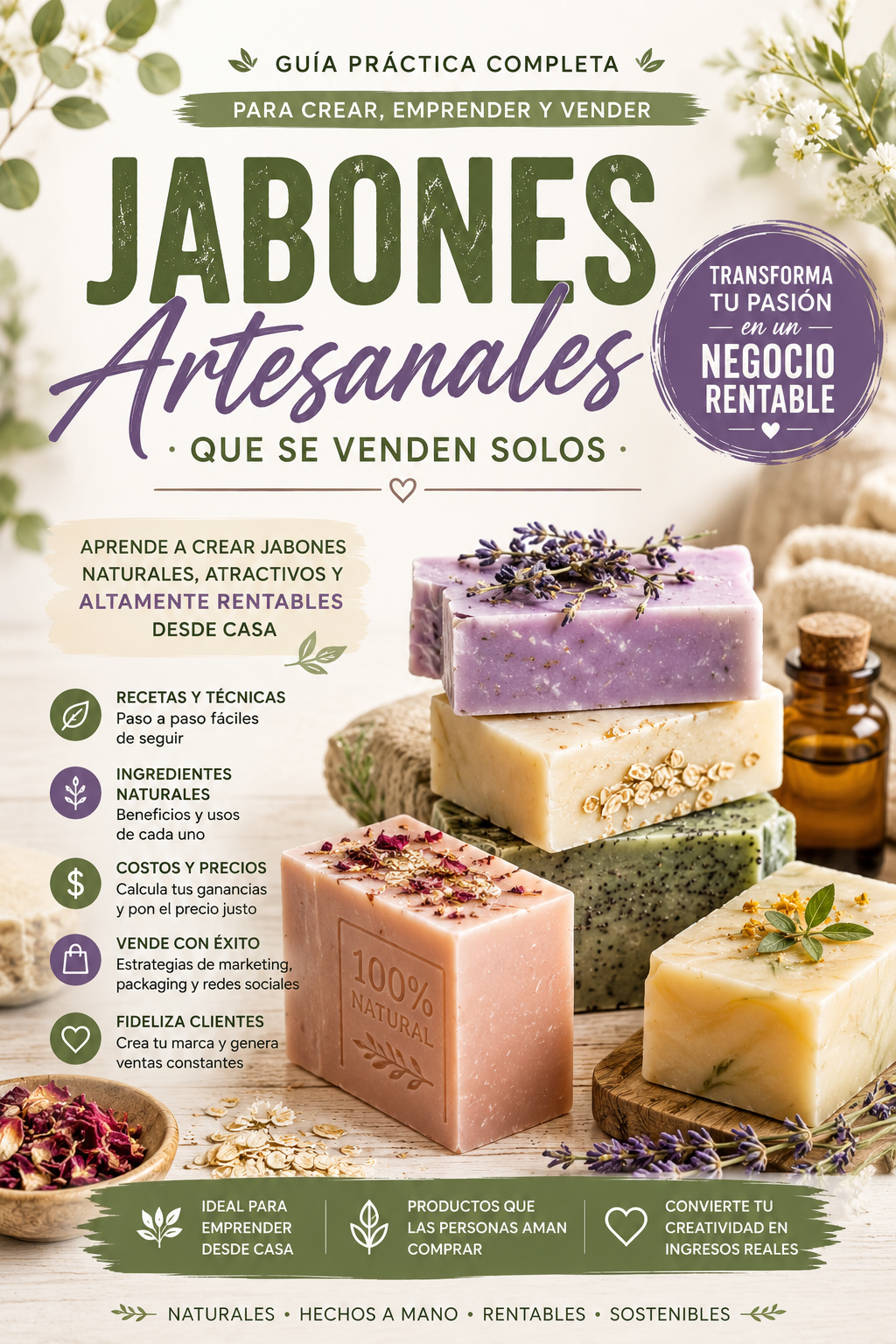 JABONES ARTESANALES QUE SE VENDEN SOLOS | Guía Completa para Crear, Emprender y Generar Ingresos Desde Casa
